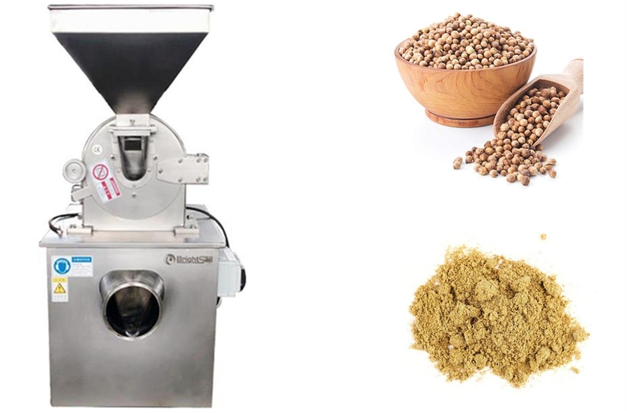 How do you make coriander powder by coriander powder machine